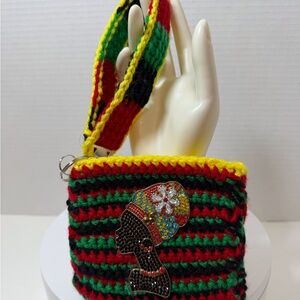 Crochet Colorful Wristlet Crystal African Woman